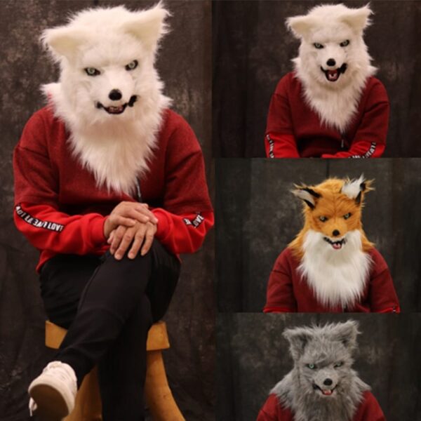 Movable Mouth Fox Mask Halloween Costume