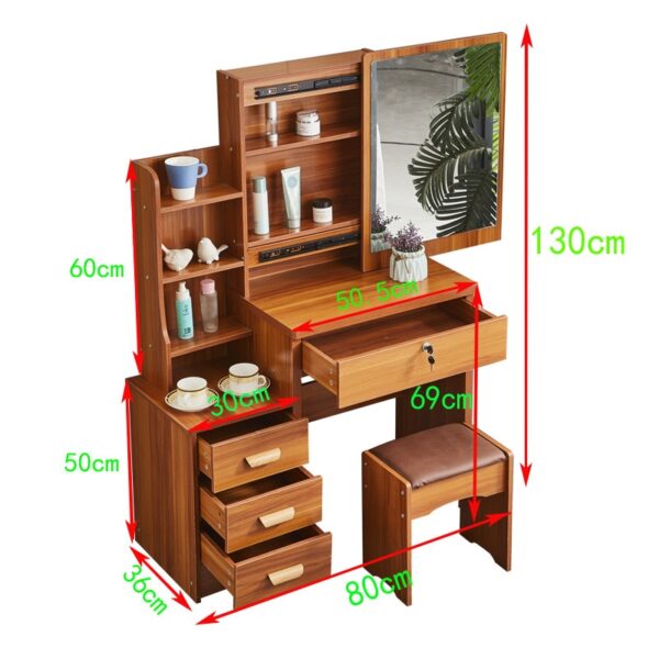 LED Dressing Table Storage Cabinet Integrated Dressers Bedroom Small Dressing Tables Modern Minimalist - Image 9