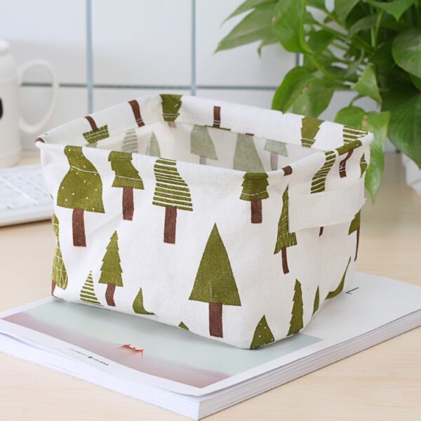 Desktop Storage Box Foldable Dormitory Bedroom Storage Desk Underwear Toy Cosmetic Book Organizer Jewelry Storage Basket - Image 9