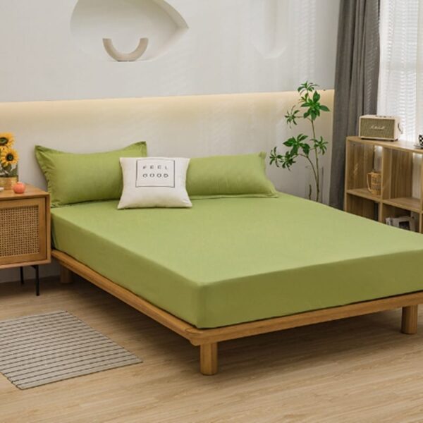 Bed Cover Smooth Microfiber Mattress Protector Waterproof Fitted Sheet Anti-mite Mattress Pad