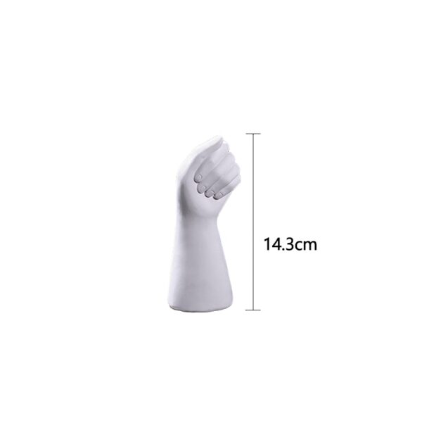 Modern Art Vases White Ceramic Hand Vase For Hydroponic Flower Arrangement Desktop - Image 5