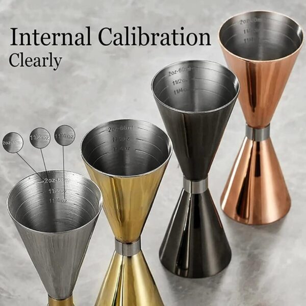 30ml-60ml Measuring Cup Dual Shot Stainless Steel Wine Cocktail Shaker - Image 18