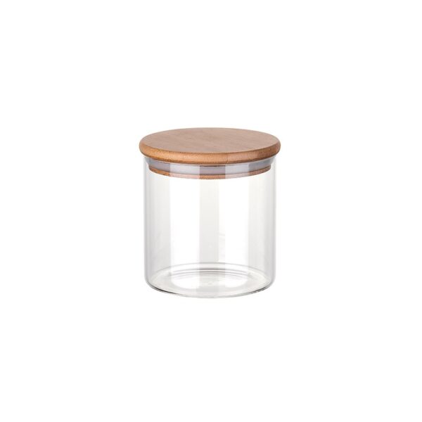 Mason Candy Jar For Spices Glass bamboo Cover - Image 5