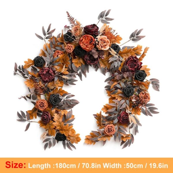 Halloween Wedding Table Garland Artificial Flower Willow Fireplace Front Door Decor - Image 4