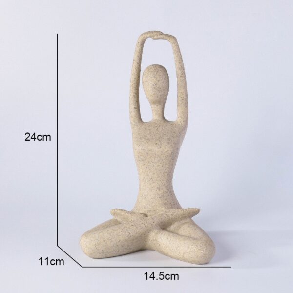 Nordic Simple Yoga Figure Statue Resin Figurine Office - Image 6