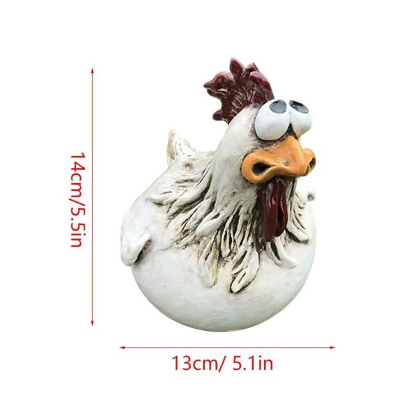 Funny Chicken Fence Decor Statues - Image 6