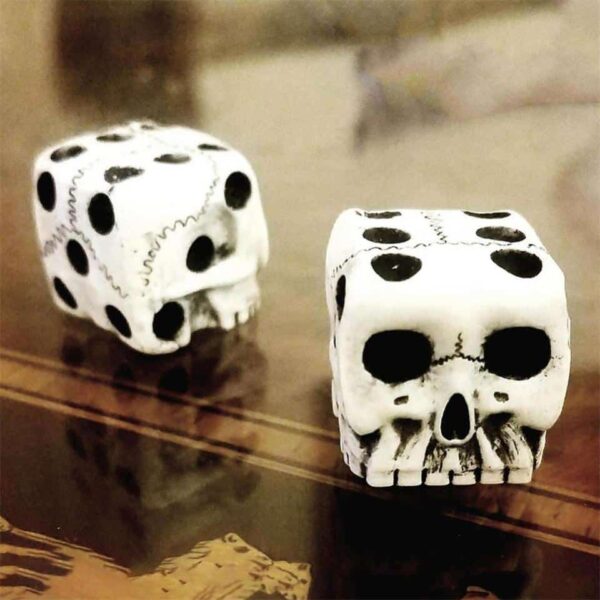 Halloween Skeleton Dice Novelty Horror Skull Bone Dice Six Sided Skeleton Club Bar Party Game