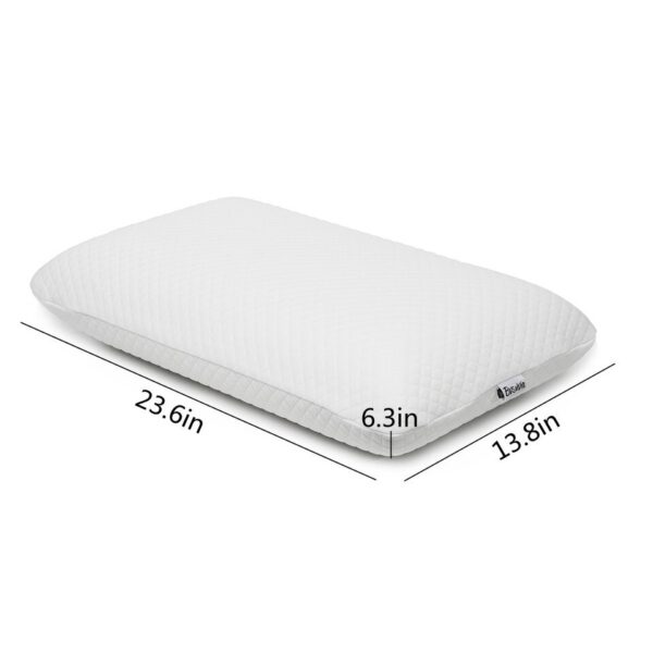 GEMITTO Slow Rebound Memory Foam Pillow Cervical Contour Pillow for Neck Pain Anti Snore Side Sleepers Pillows W/ Washable Case - Image 5