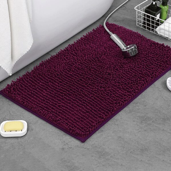 Chenille Non Slip Bath Mat Soft Plush Bathroom Mat - Image 16