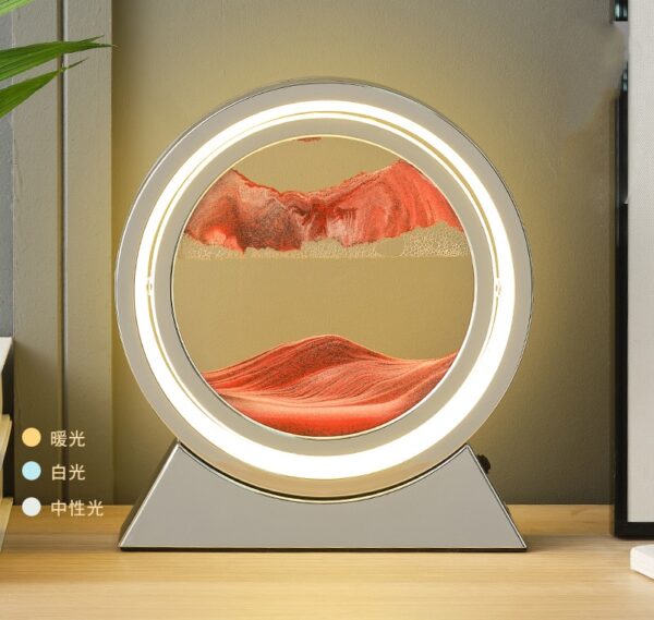 LED Light Creative Quicksand Table Lamp Moving Sand Art Picture 3D Hourglass Deep Sea Sandscape Bedroom Lamp - Image 26