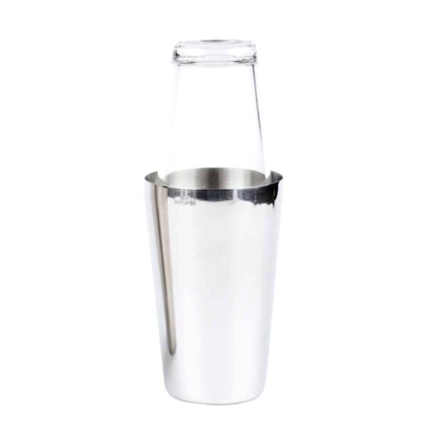 New 700ML Stainless Steel Boston Cocktail Shaker With 400ML Glass Cup - Image 2