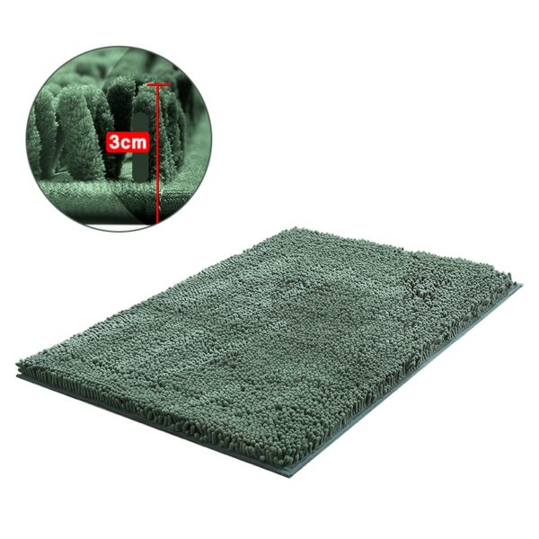 Chenille Non Slip Bath Mat Soft Plush Bathroom Mat - Image 19