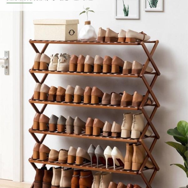 Installation-free simple shoe rack assembly