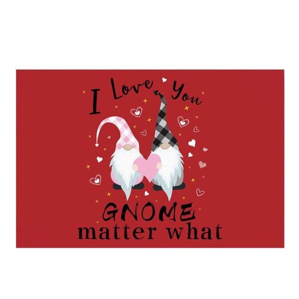 Valentine's Day Door Mat Heart Print Welcome - Image 2